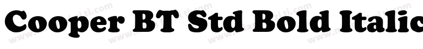 Cooper BT Std Bold Italic字体转换